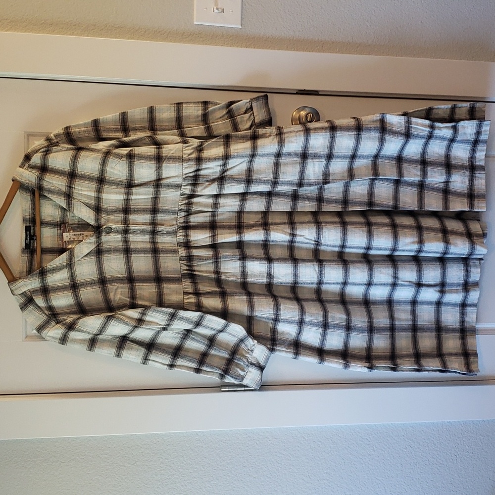 Madewell Flannel midi dress sz 6 NWOT